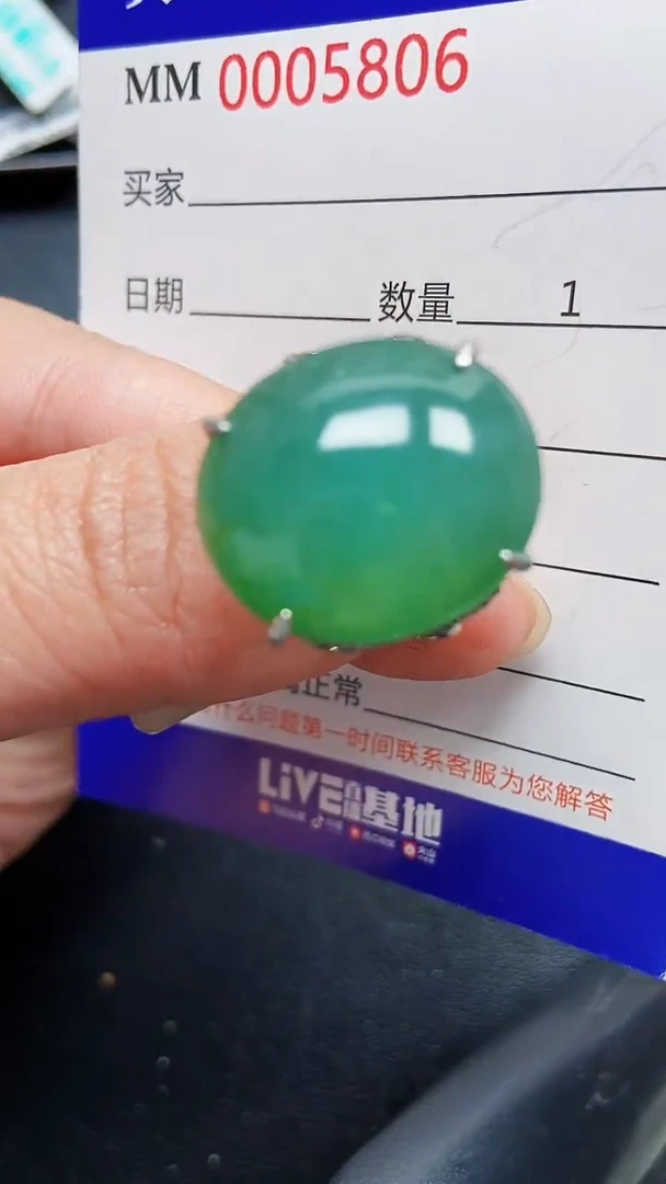 颈饰银S925镶嵌翡翠5806