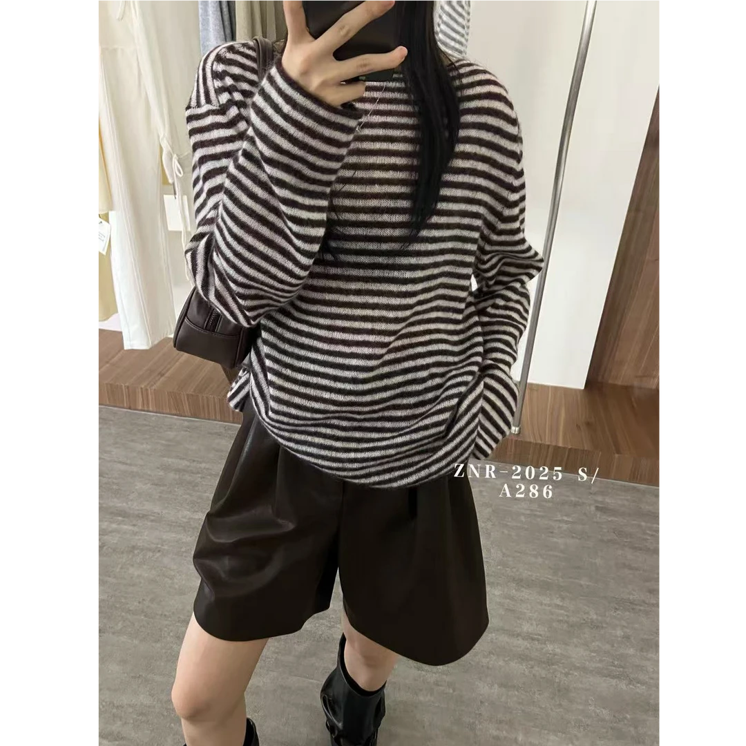 鑫燃Kiki 韩系简约条纹T恤  B901 OLS