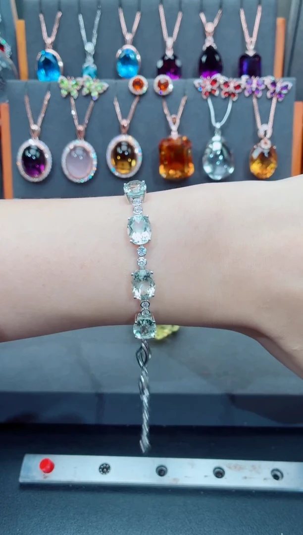 银S925镶嵌手链水晶水晶手链