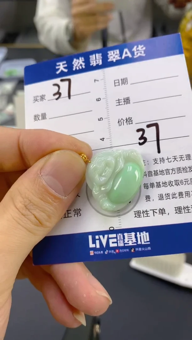 【闪购商品】翡翠颈饰18K金镶嵌天然A货翡翠