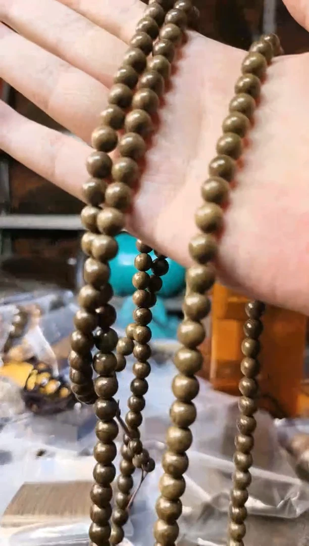 楠木（金丝楠）手串/手链108多圈阴沉绿0.8