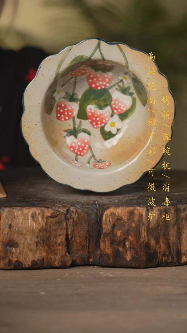瓷片景德镇高温釉下彩可微波烤箱洗碗机
