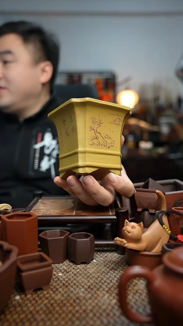 紫砂花盆長木軒精品紫砂