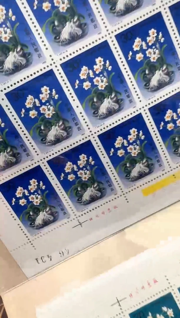 《水仙花》大版 HDGS评级 邮票