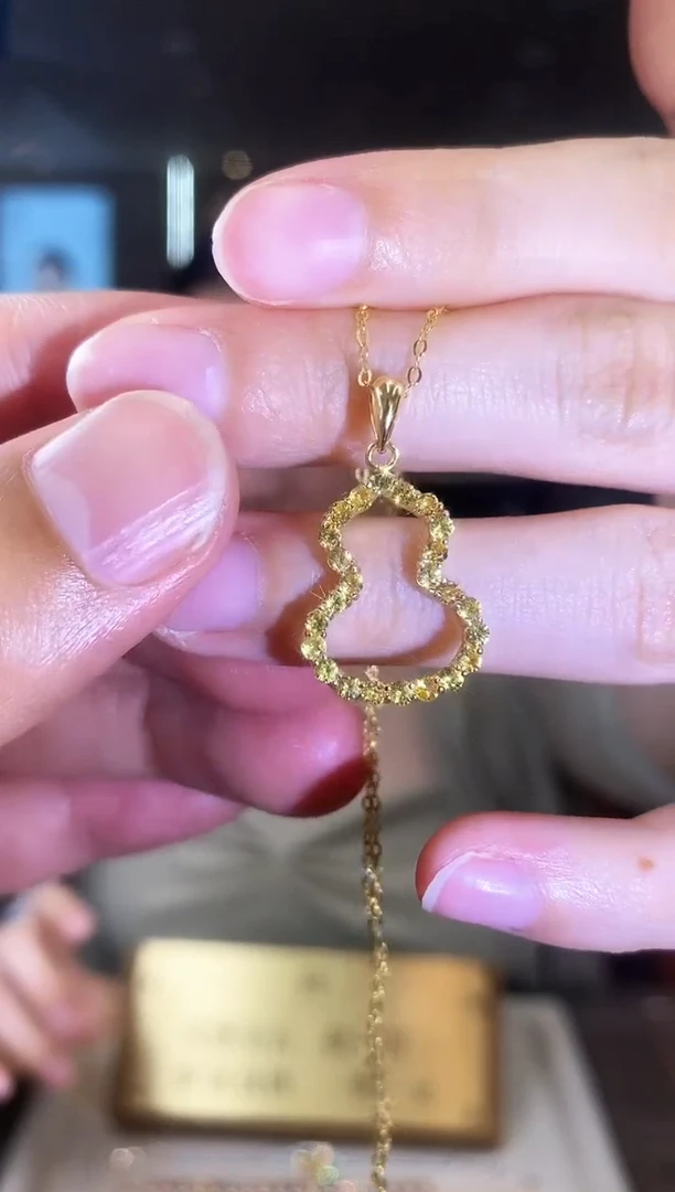 蓝宝石项链银S925镶嵌09