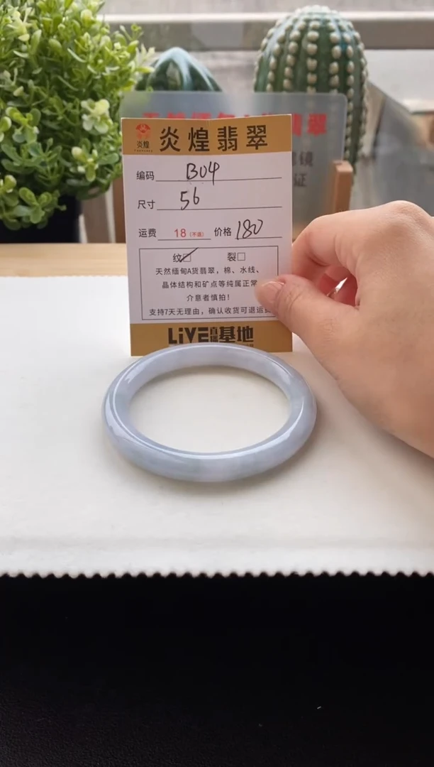 未镶嵌手镯翡翠圈口56.5编码b04