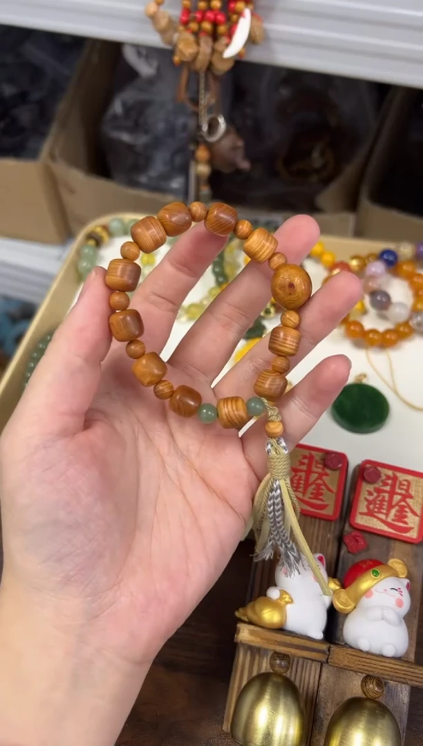 柏木（崖柏）手串/手链老料崖柏屁桃流苏设计款手链[0813]