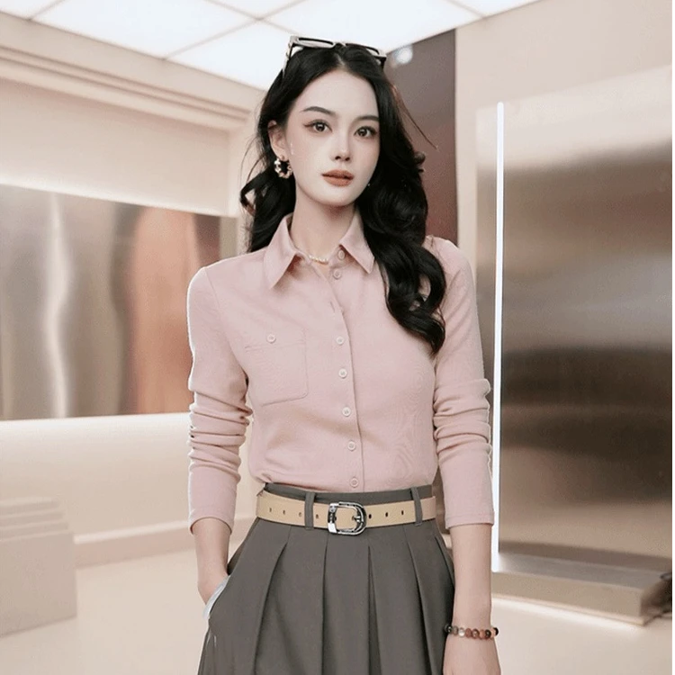 GIRDEAR/哥弟   玫瑰诗集｜百搭气质修身显瘦长袖衬衫女士1300820