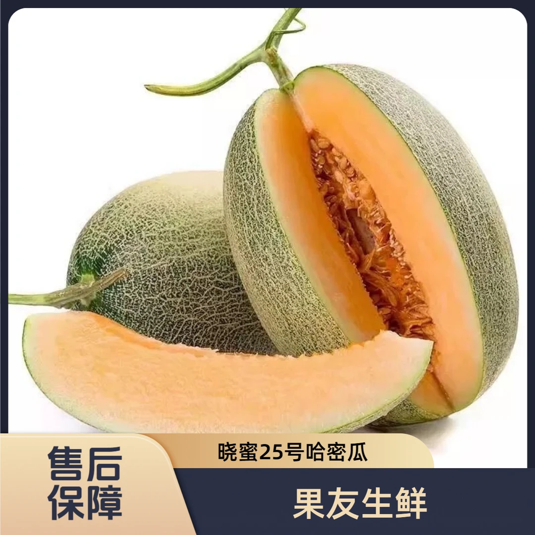 【晓蜜25号哈密瓜】2颗/1份净果4斤左右脆甜袋装太原晋中吕梁拍
