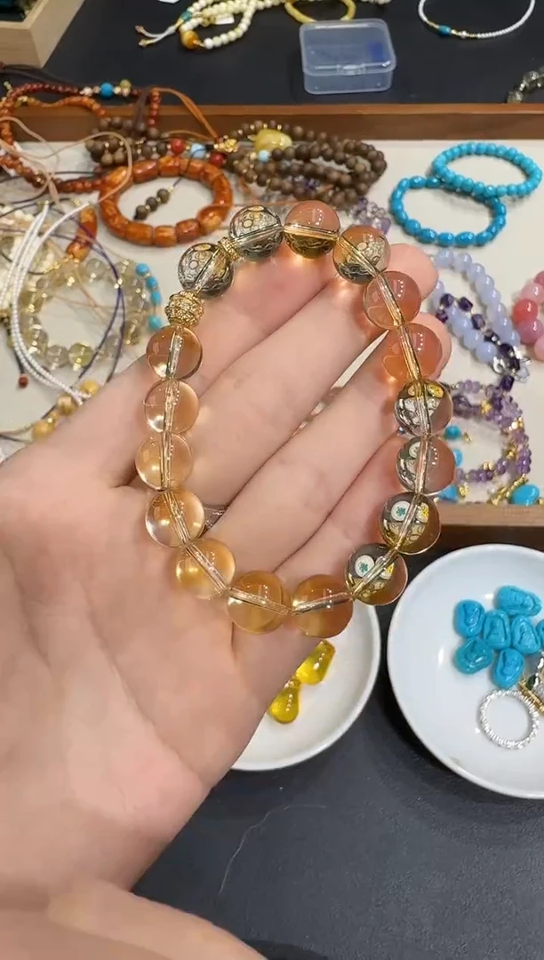 18K金镶嵌手串水晶 X1203-6632-34