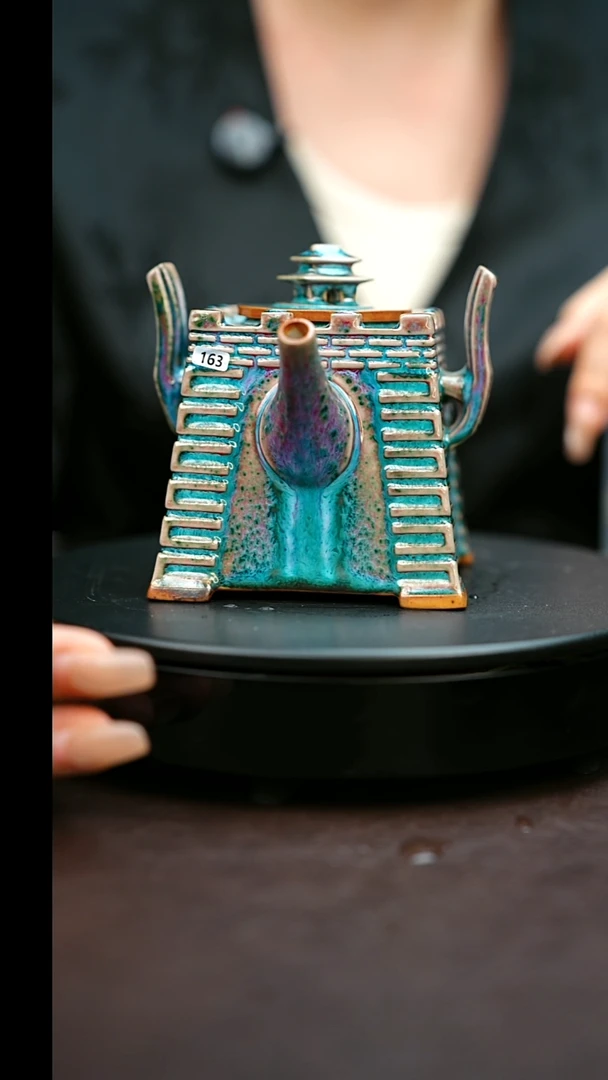 163#原矿钧瓷炉钧釉华夏壶