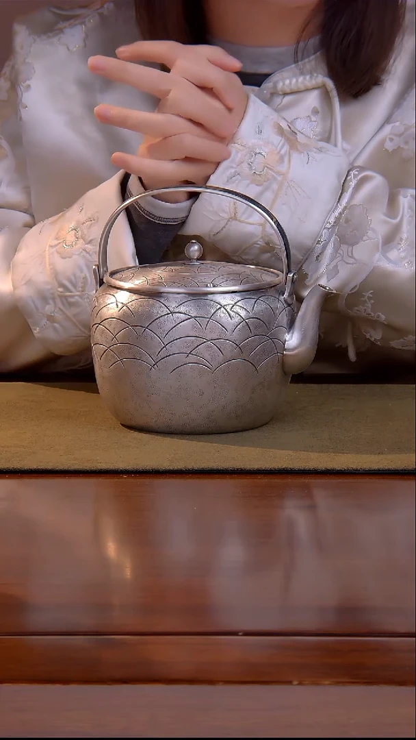 大千手作 小满 足银 烧水壶