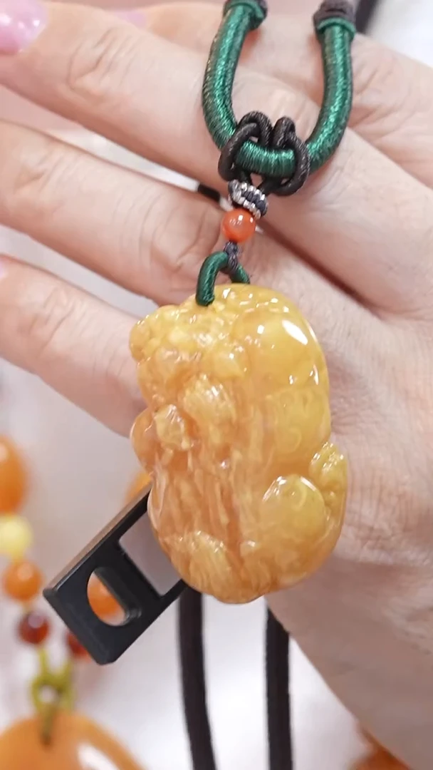 蜜蜡颈饰未镶嵌222 7179天然蜜蜡珠宝奇石云端妖孽全部保真