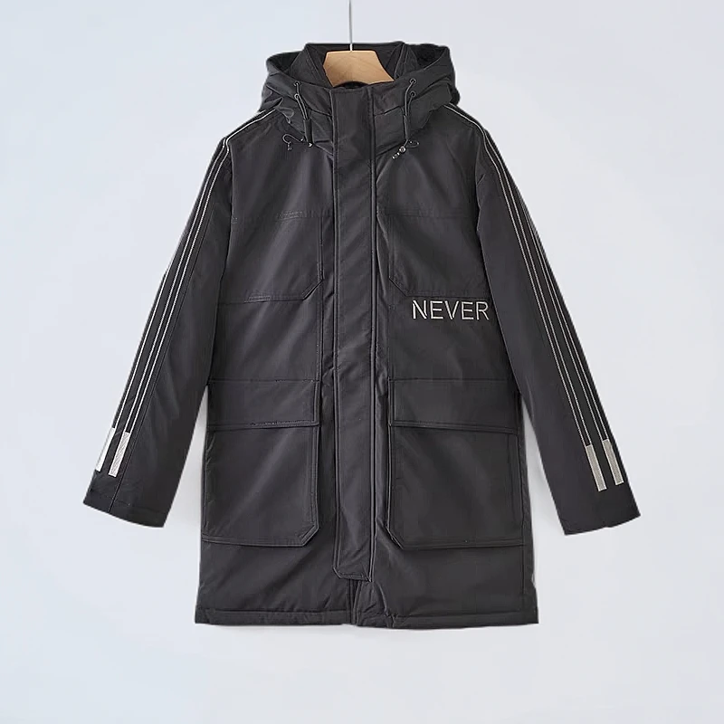 YKNZ 冬款男装 90白鸭绒羽绒服连帽宽松潮流保暖外套25530