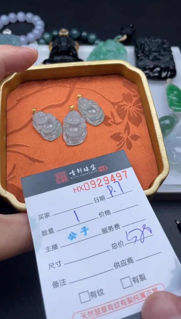 未镶嵌挂件翡翠哈轩  挂件1（多样性发其一）