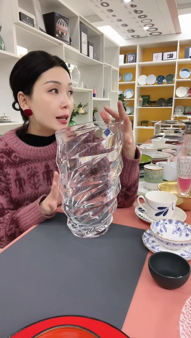 捷克 斜口 花瓶