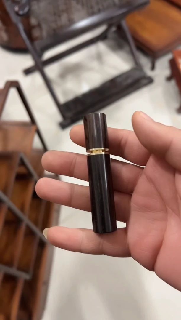 紫檀木小号牙签罐