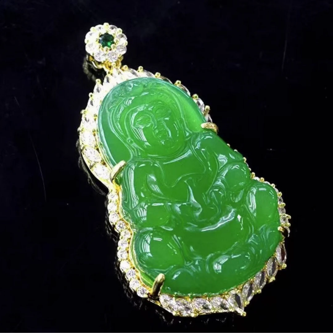 凌轩阁精选DF07 帝王绿观音吊坠