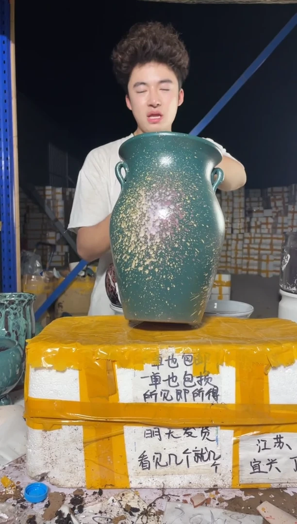 紫砂花盆紫砂花盆宜兴紫砂粗陶花盆20*32