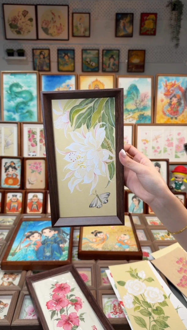 国画昙花 手绘国画27