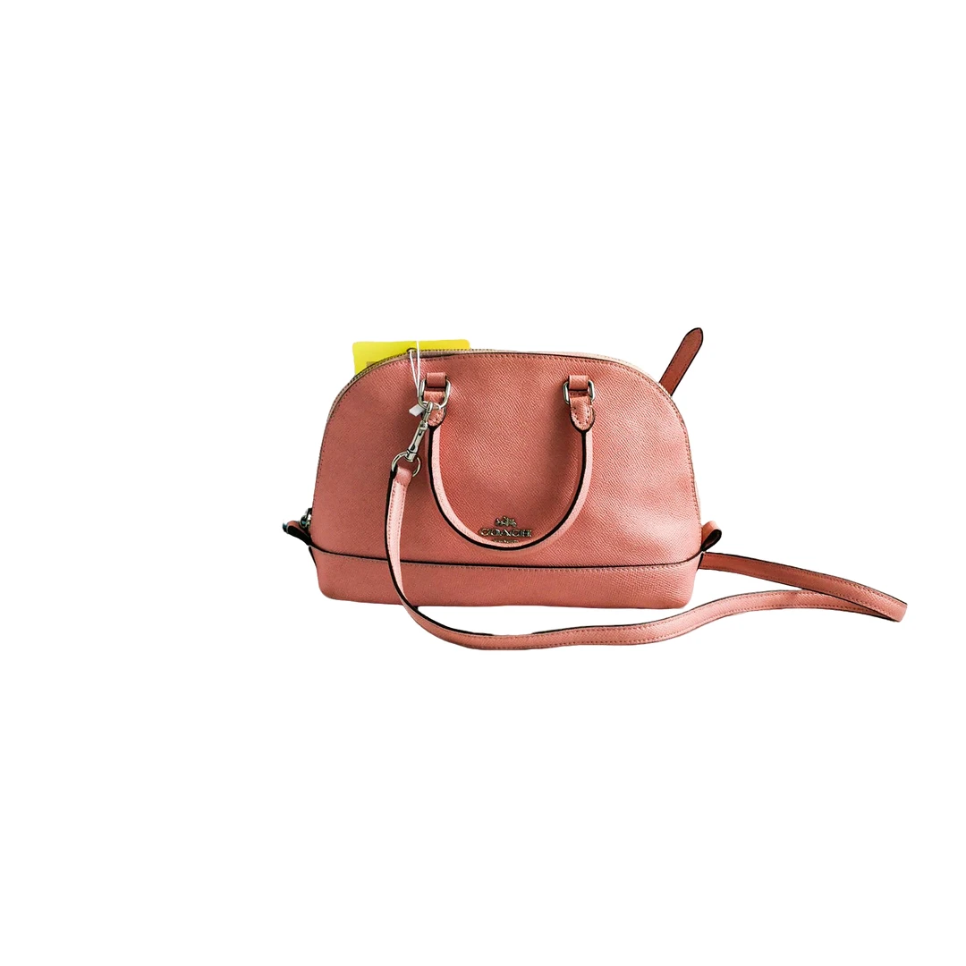 95新 COACH/蔻驰 coach 粉色贝壳包    011922