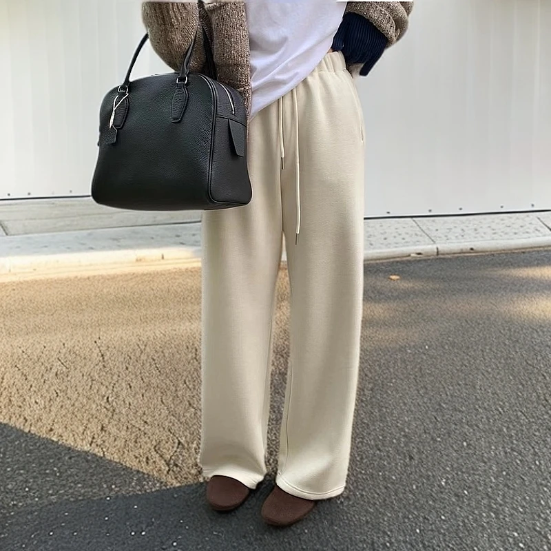 Pada&AKE【糯米裤】韩系简约 时尚休闲加厚休闲裤 9169 Hi Fortune