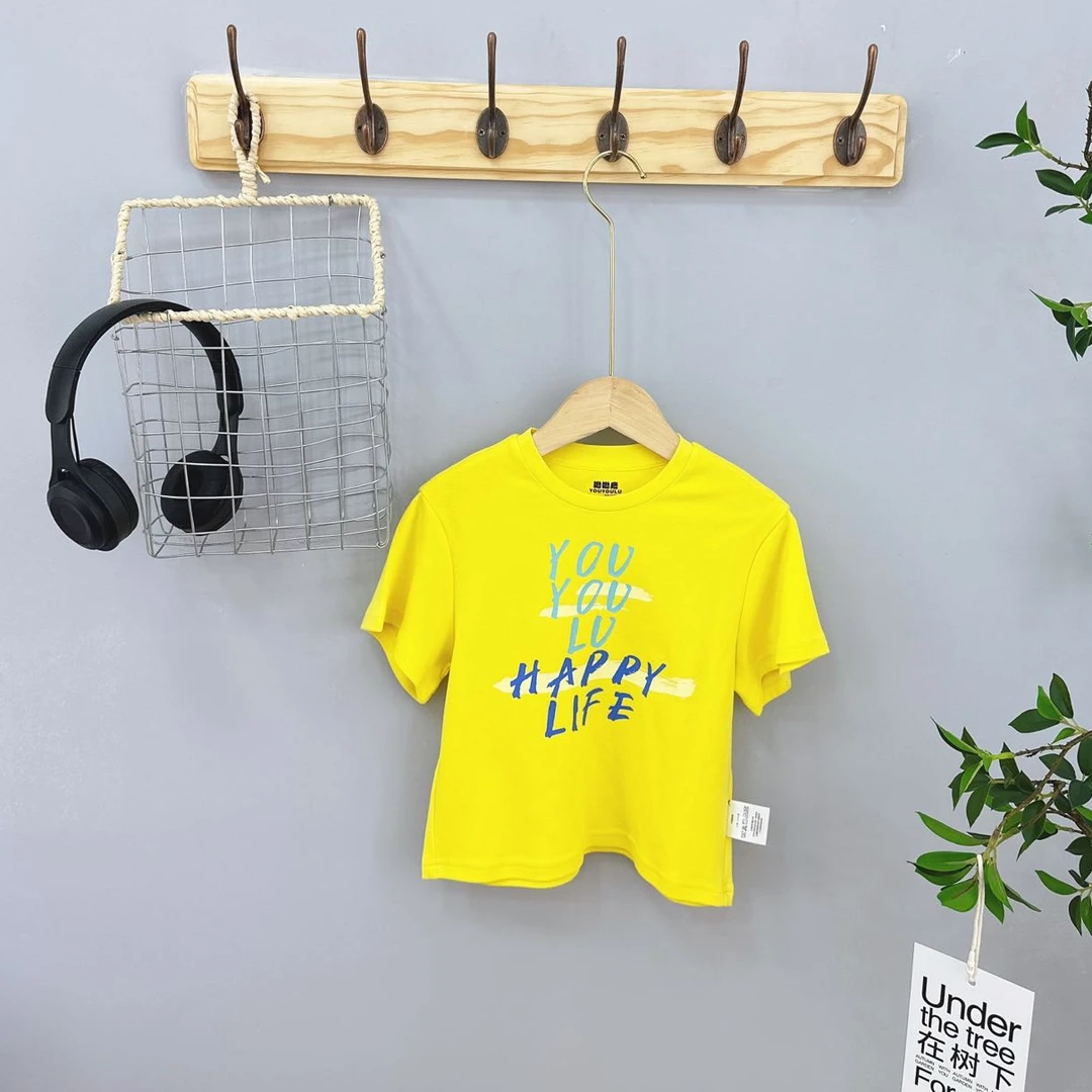 01802高端专享夏季短袖黄色呦呦鹿