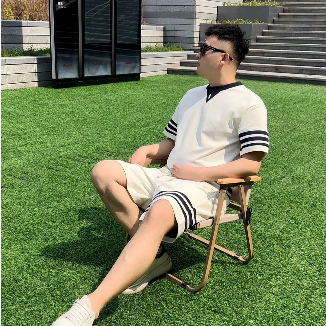 8822066 657男士新款时尚休闲T恤短裤套装