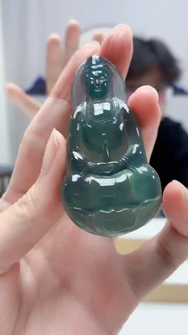 未镶嵌定制翡翠4688zm-毛货挂件观音66