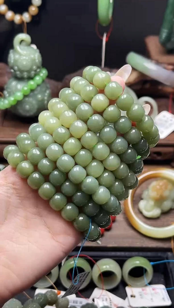 手串未镶嵌和田玉卡11若羌黄口 老型有瑕疵多样性发一