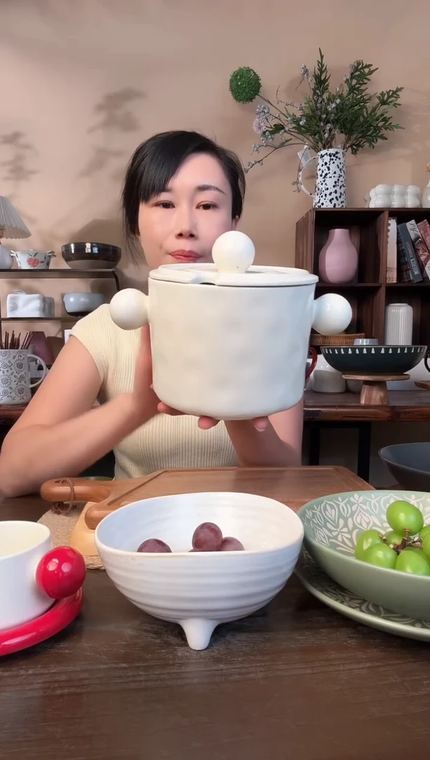 6.3英寸带盖高球球双耳碗微瑕