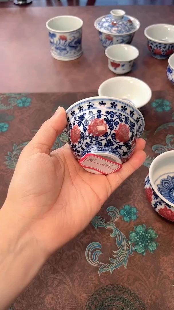 镹曰雅器柴窑手工手绘釉里红