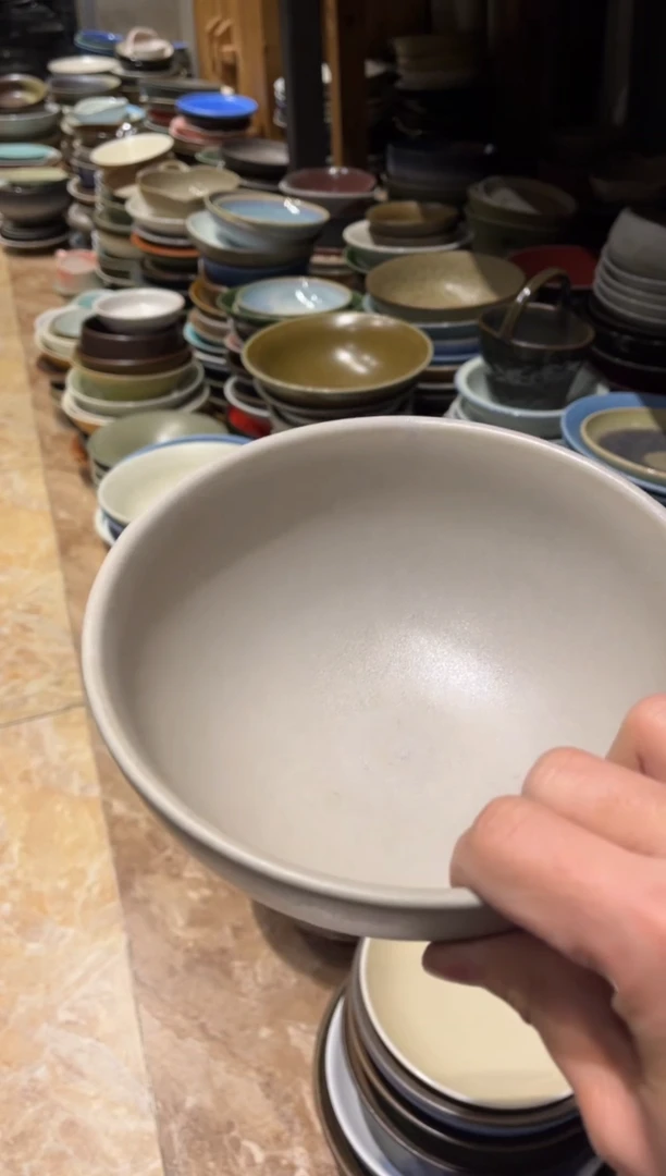 【闪购商品】瓷片896 灰色的面碗1个