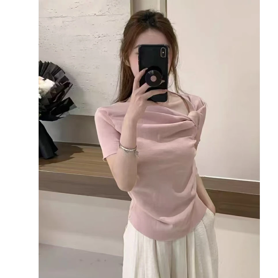 【童童】百搭气质短袖8909