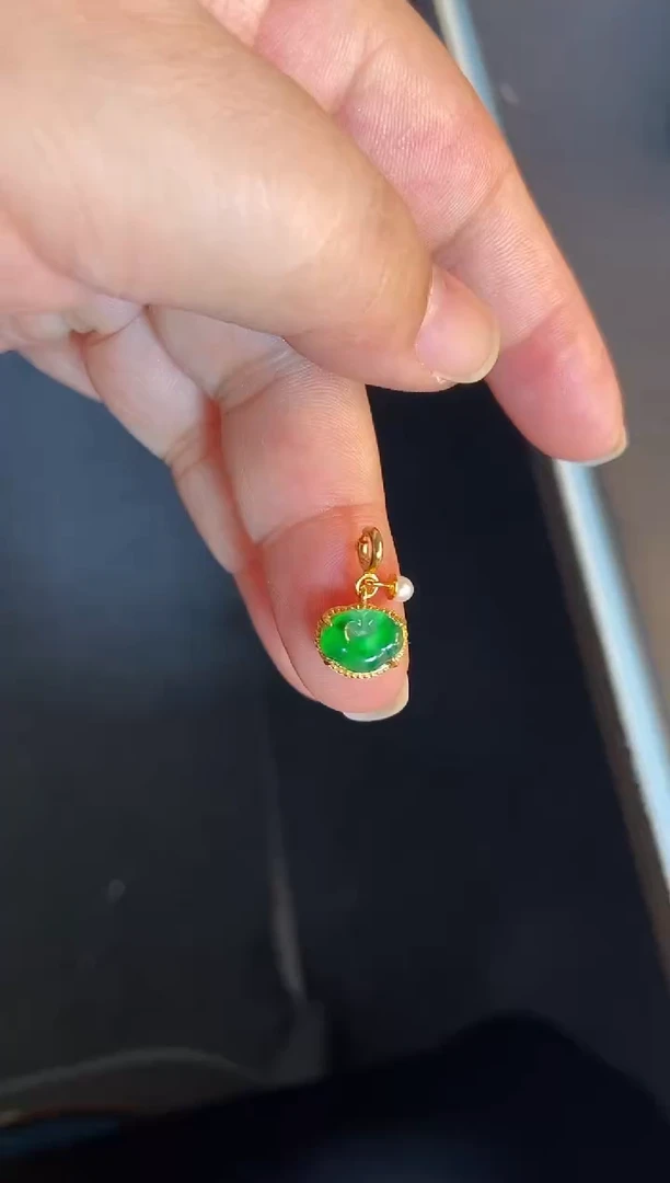 吊坠(不含链)银S925镶嵌翡翠1