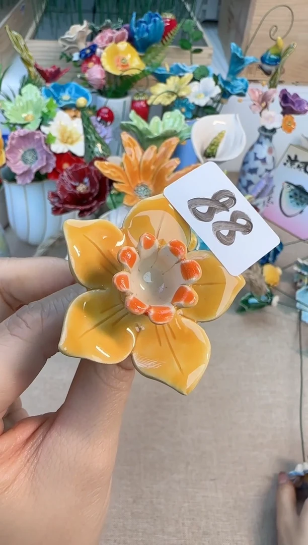 瓷片一**子泡泡的花花真好看