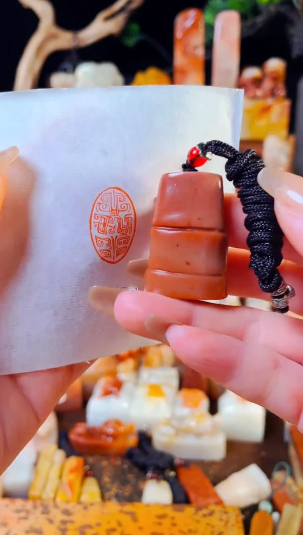 【闪购商品】老挝石印石手工篆刻《心如水》1.58*2.46