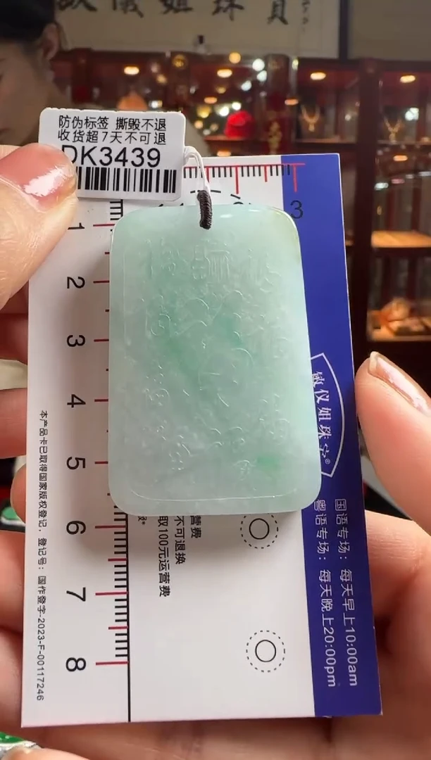 【闪购商品】翡翠颈饰未镶嵌DK3439无事牌