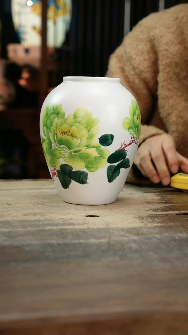 【闪购商品】瓷片景德镇纯手工釉下彩精品花瓶