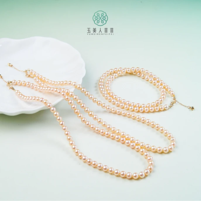 石惑珠宝~珍珠项链约5mm+~多样性发一