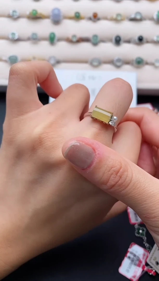 银S925镶嵌戒指翡翠1111111111+7