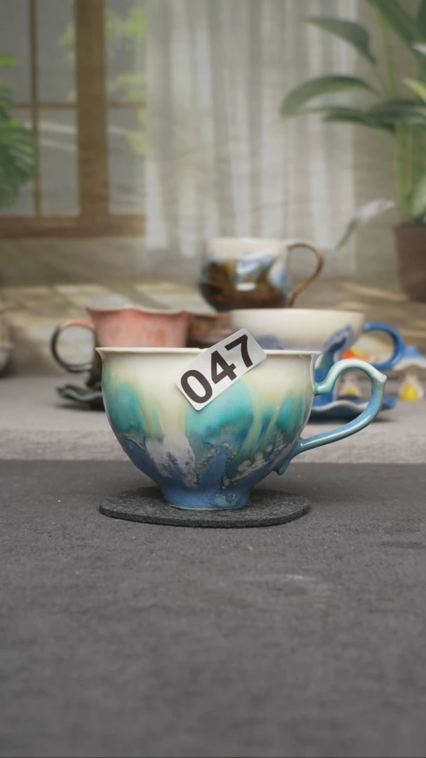 杯子瓷047景德镇手工手创杯子 带冰裂纹