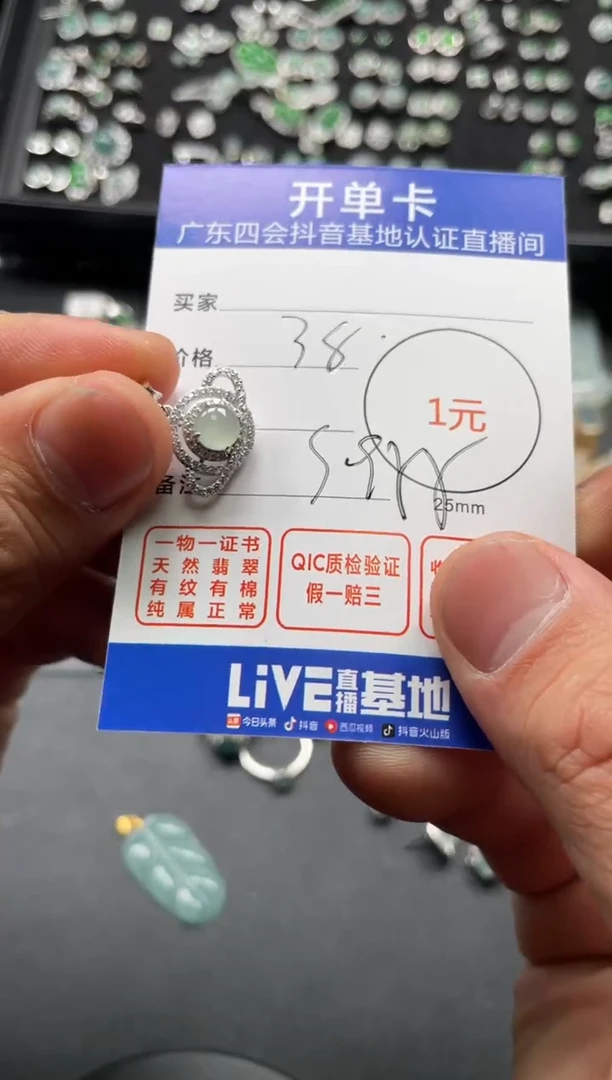 【闪购商品】翡翠颈饰银S925镶嵌挂件