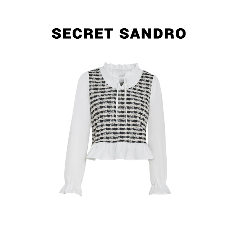 【千鸟格】【Secret Sandro】 冉冉 上衣 S25280006Q