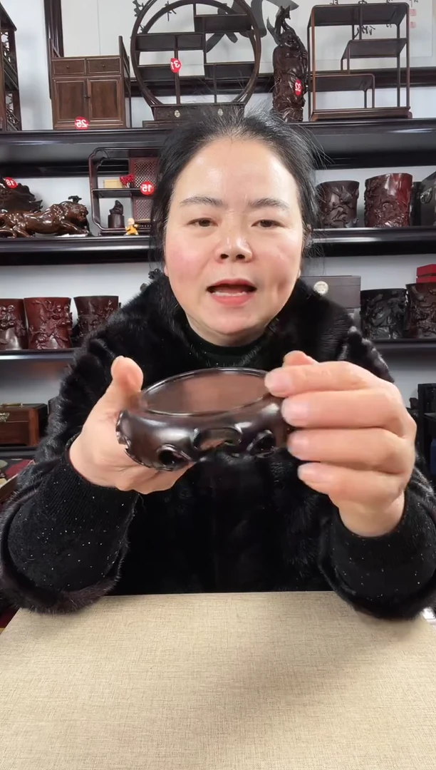 木小卷边圆老李红木工艺品