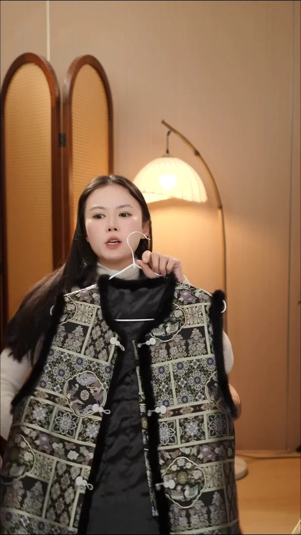 三马鸳鸯夹棉马甲