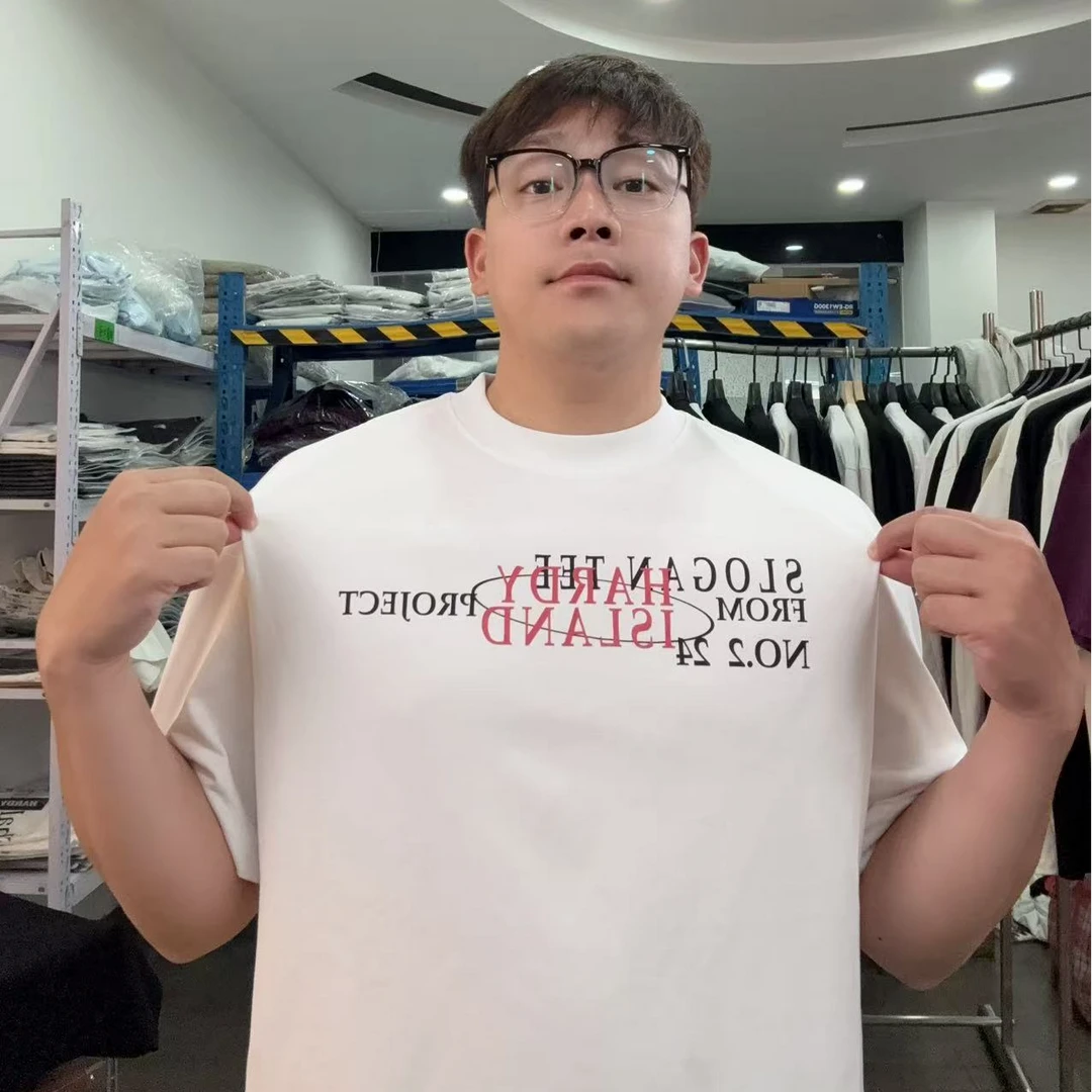 280克重磅纯棉小领口夏季高街短袖情侣透气男女百搭T恤衫潮流宽松