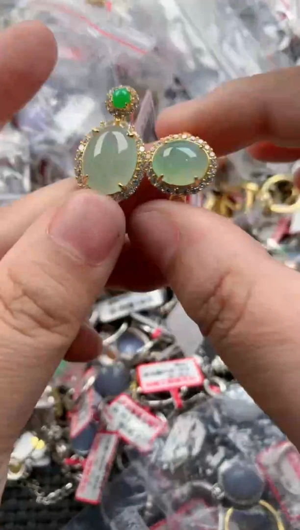 银S925镶嵌戒指翡翠999    9