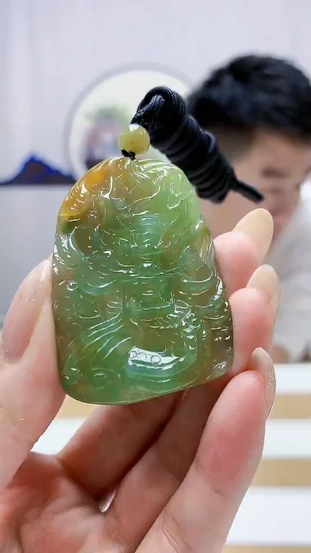 未镶嵌定制翡翠5028MM-毛货挂件28