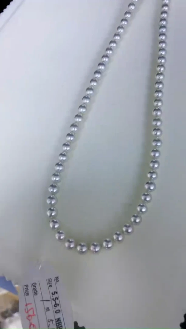 【闪购商品】海水珍珠饰品银S925镶嵌5.5-6BLUEROSE·带大证